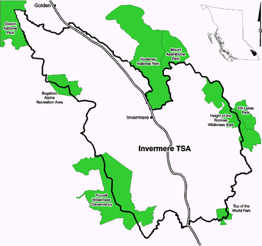 Map of Invermere TSA, click to expand