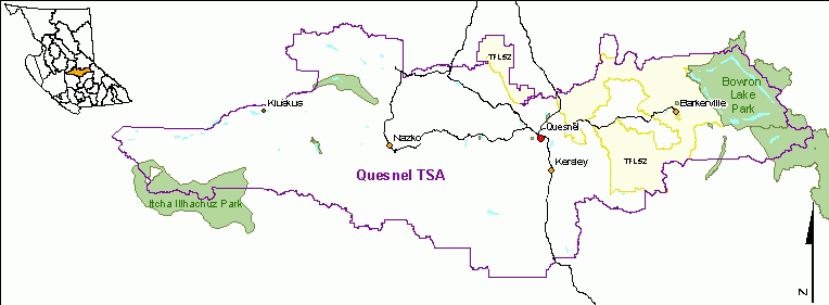 map of Quesnel Timber Supply Area, click to expand