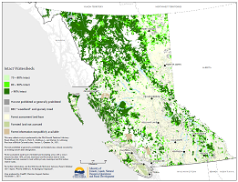 click the image of the Intact Watersheds map for a larger PDF version