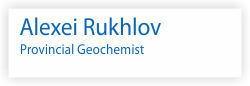 Alexei Rukhlov. Provincial Geochemist