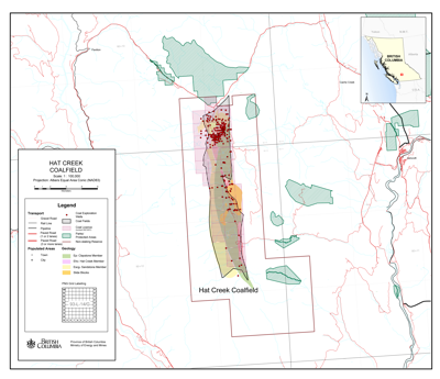 Download map of the Hat Creek coalfield