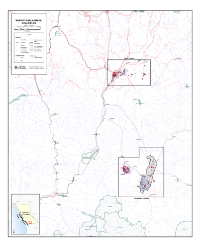 Download map of the Merritt-Similkameen Coalfields
