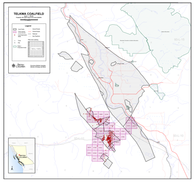 Download map of the Telkwa Coalfield (1:100,000)