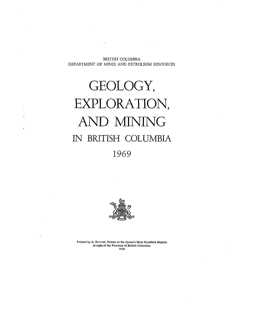Geology, Exploration and Mining in British Columbia, 1969