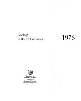 Geology in British Columbia, 1976