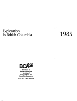 Exploration in British Columbia, 1985