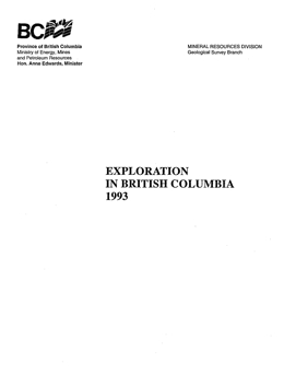 Exploration in British Columbia, 1993