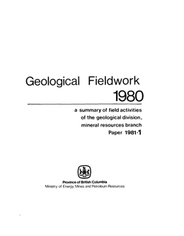 Geological Fieldwork 1980