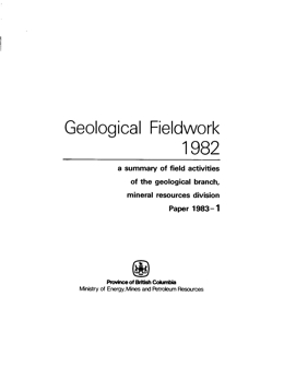 Geological Fieldwork 1982