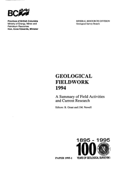 Geological Fieldwork 1994