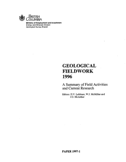 Geological Fieldwork 1996