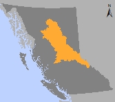 Map of B.C. showing Omineca natural resource region
