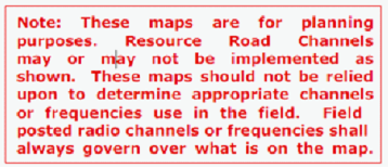 Note:  These maps are for planning purposes.  Resource Road Channels may or may not be implemented as shown.