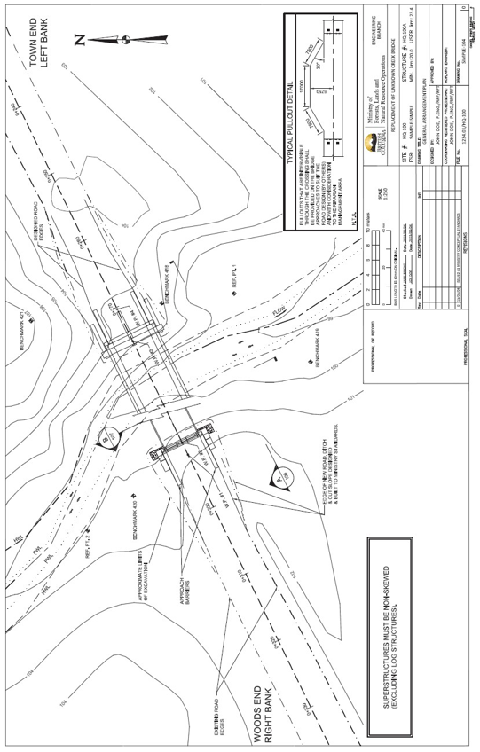 Figure 4-1 Sample of General Arrangement and Layout (simple creek crossing)
