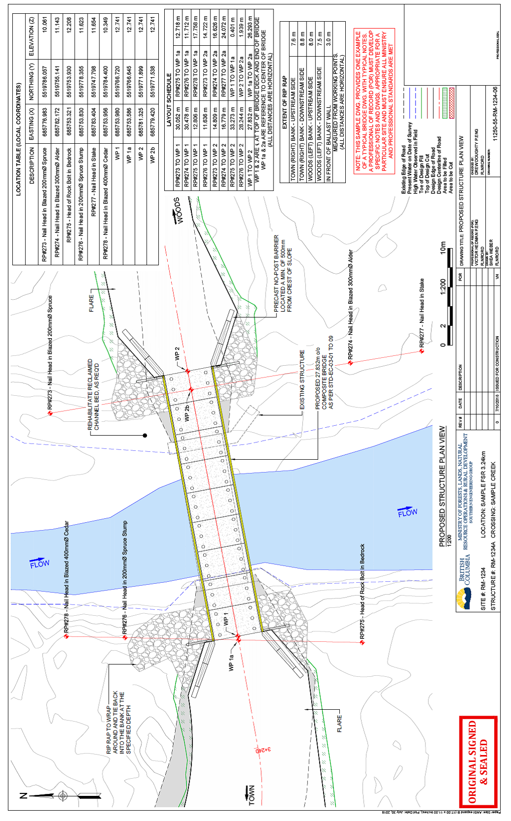 Figure 4-2 Sample of General Arrangement and Layout (complex creek crossing)