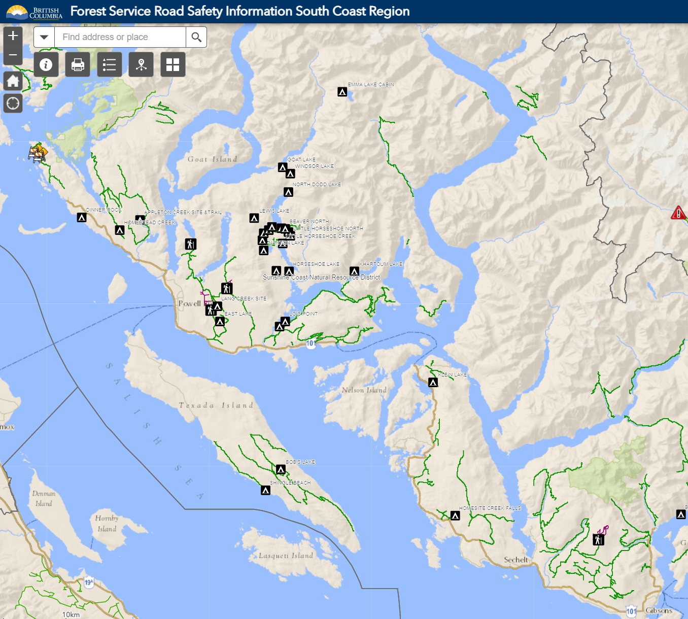 Thumbnail image of the FSR Interactive Safety map