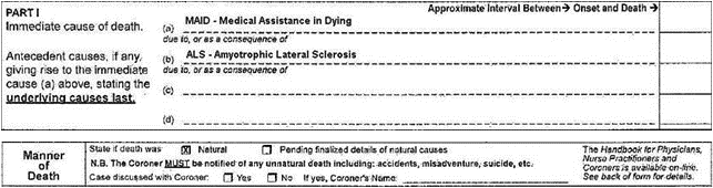 Death Certificate Example