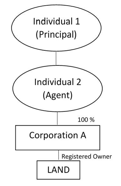 Example of indirect control through an intermediate agent