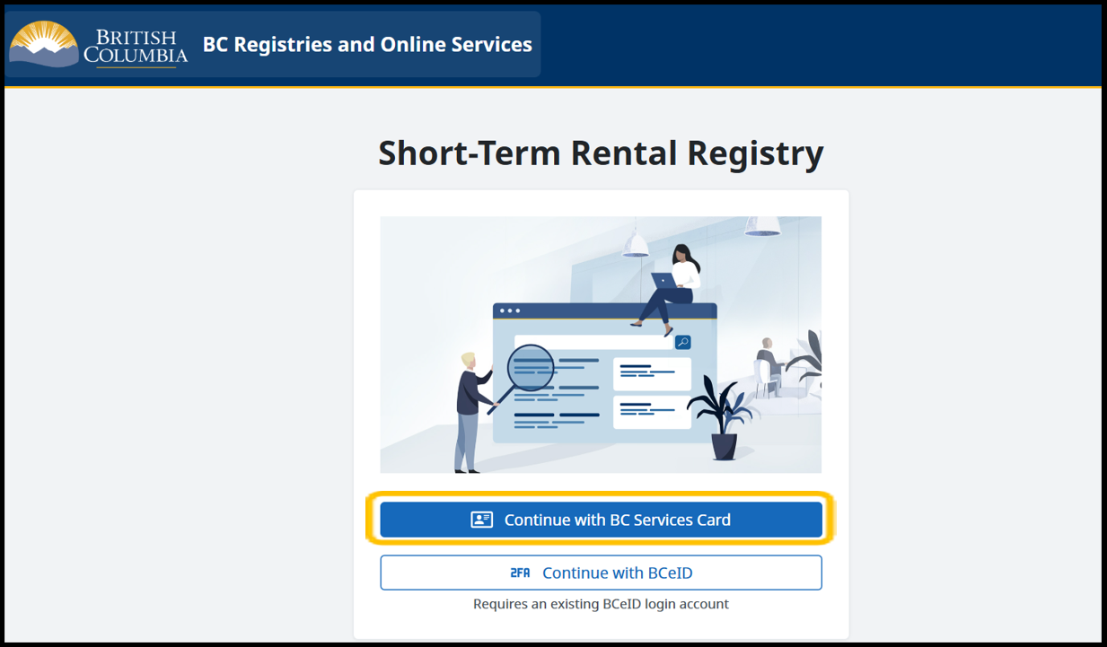 short-term rental registry login screen short-term rental registry login screen