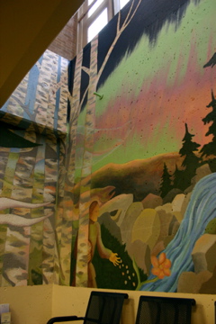Hope and Transformation, by Joey Mallet, Rita Buchwitz and Jerry Whitehead. The murals were created in a partnership between the court, the City of Vancouver and the artists.