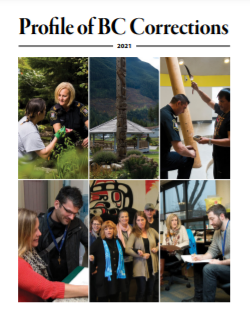 Front cover of the 2021 Profile of BC Corrections PDF document