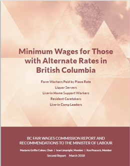 Alternate Minimum Wage Increase Schedule