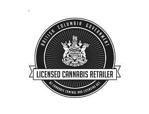 A mark showing that a retailer is licensed to sell cannabis in B.C.