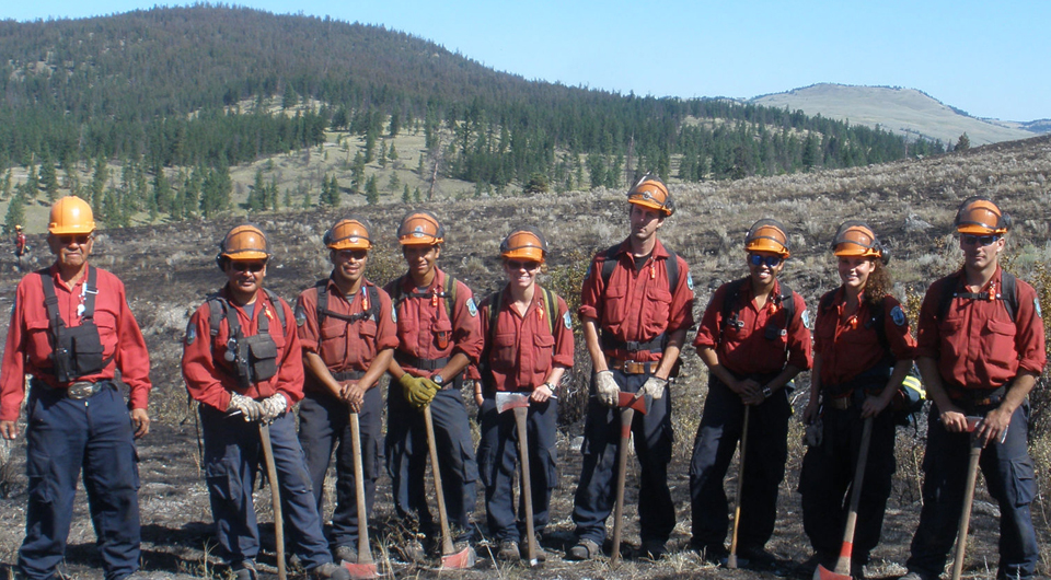 Group of Wildfire Fighters Post-fire