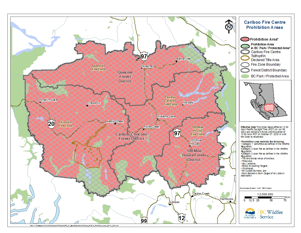 Cariboo Fire Centre bans and restrictions - Province of British Columbia