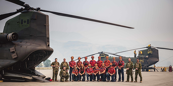 BC Wildfire Service received military support to help with wildfire response