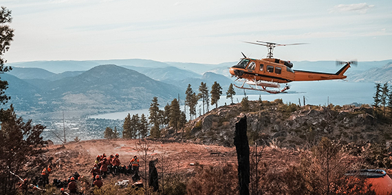 bc wildfire service helicopter also known as rotary wing aircraft