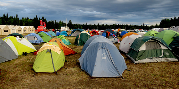 BC Wildfire Service fire camp in the Cariboo fire centre