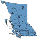 Thumbnail image linked to a BC provincial map displaying freshwater fishing management boundaries. Regions on the map are linked to regulation synopsis excerpts for each area