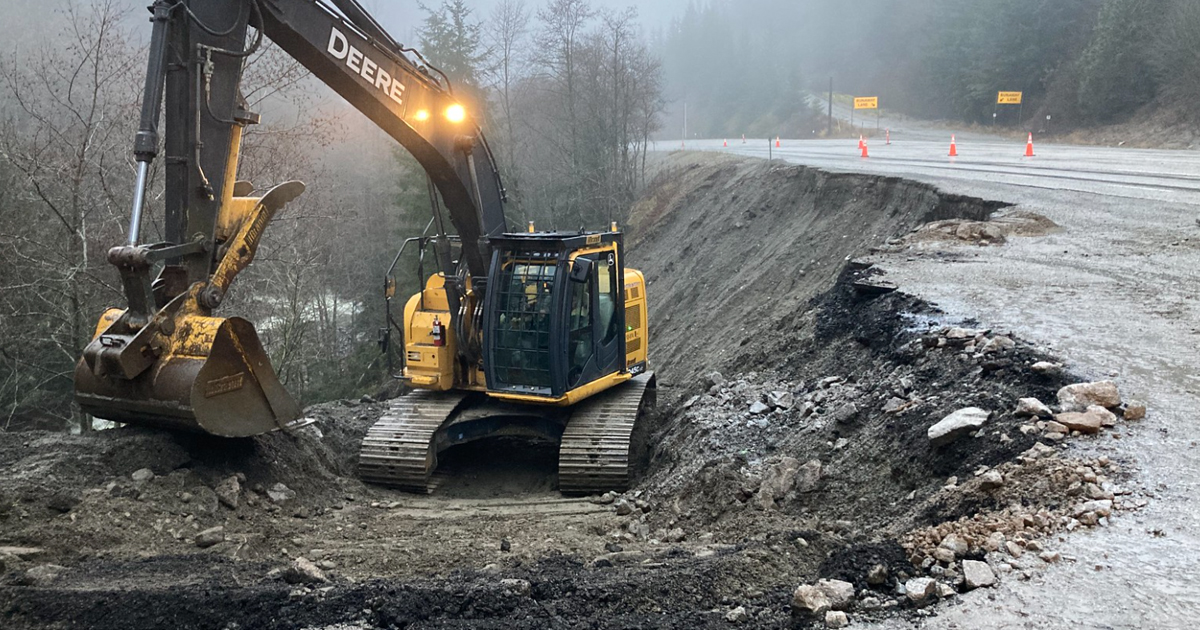 Highway 3 repairs near Eleven Mile HIll