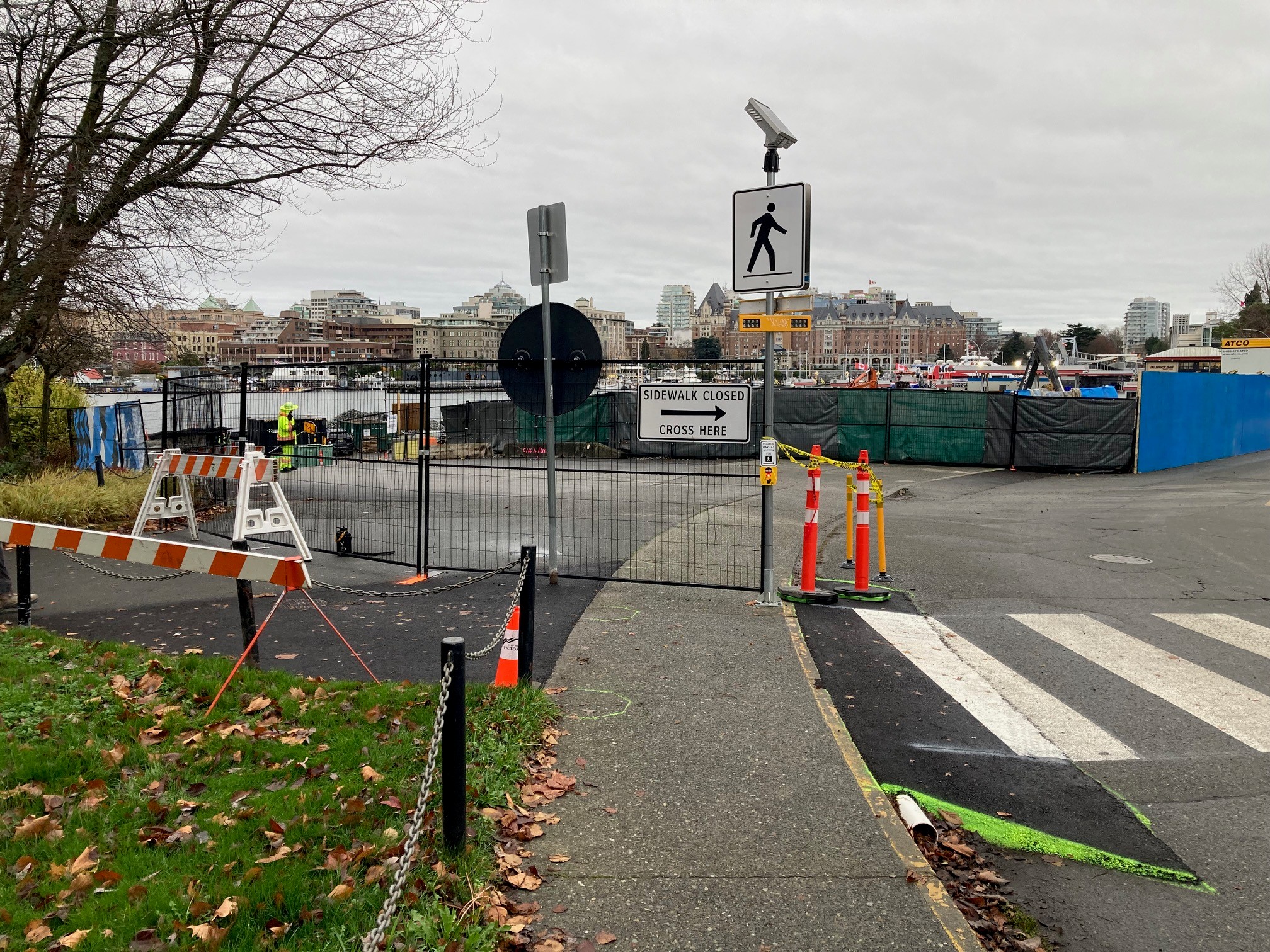 new pedestrian crossing at Pendray Street and new site entrance