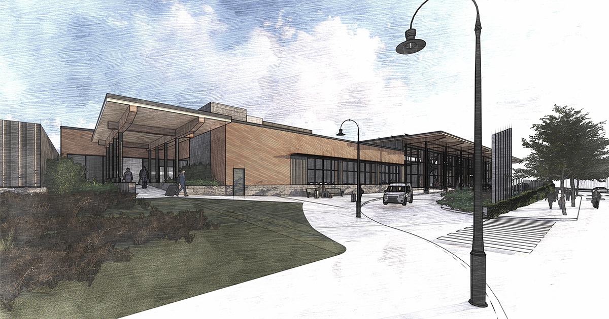 Rendering of proposed Belleville Terminal (Subject to change after procurement)