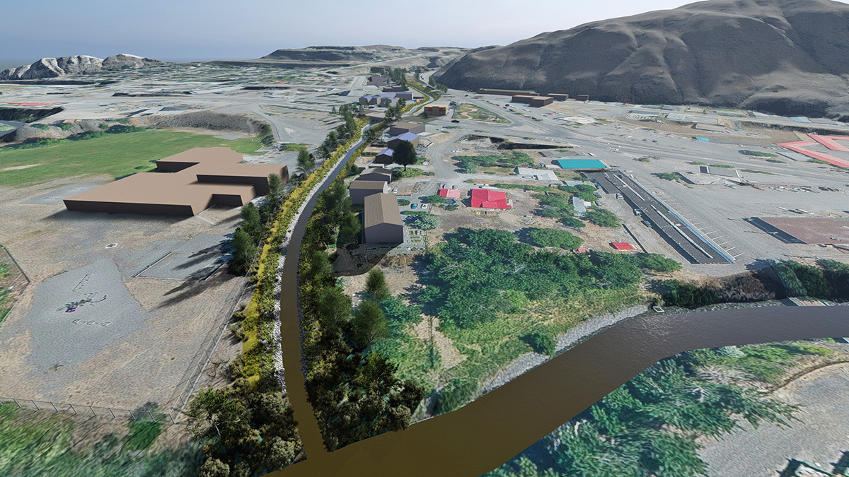 Rendering of Phase 2 work in the channel.