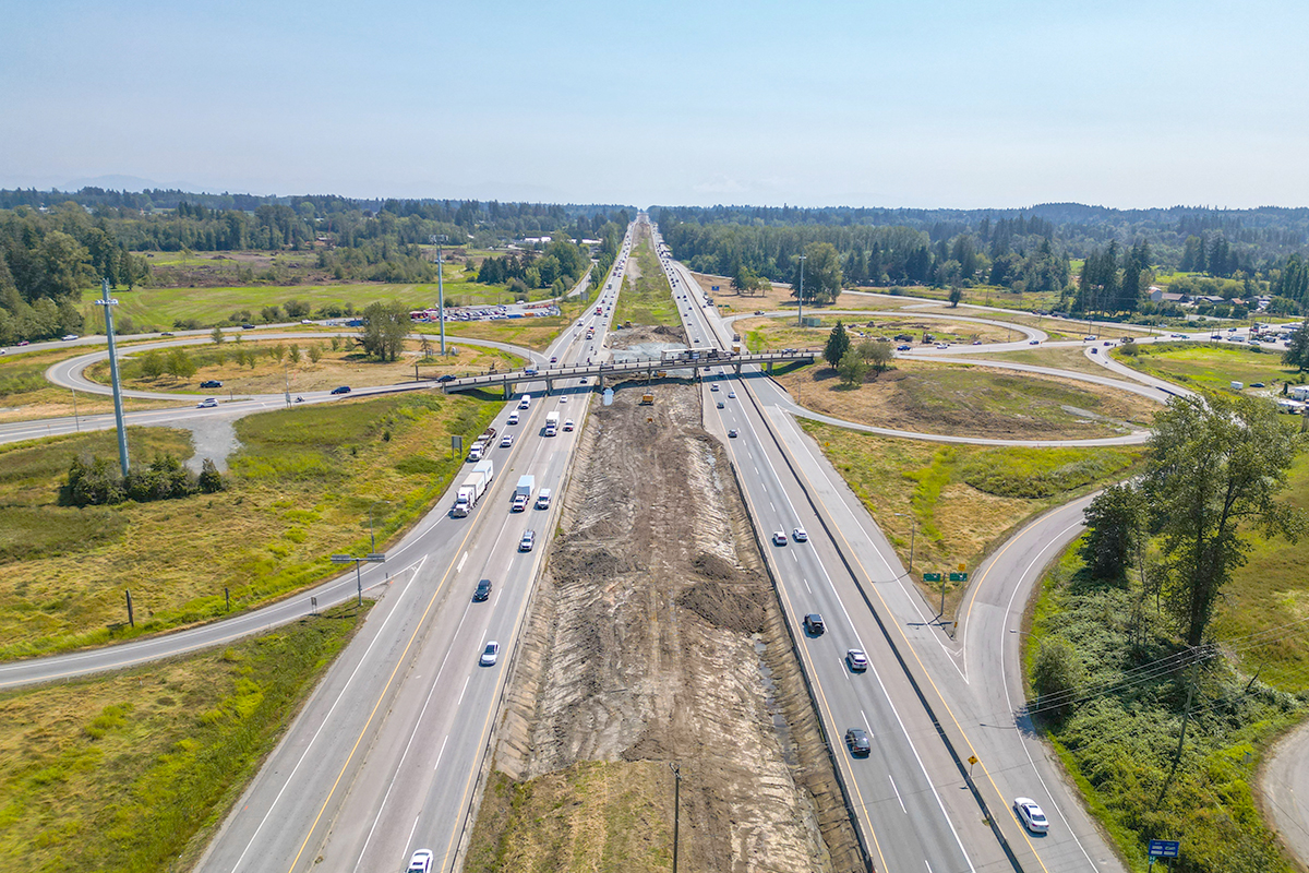 232nd Street Interchange and Highway 1 facing east