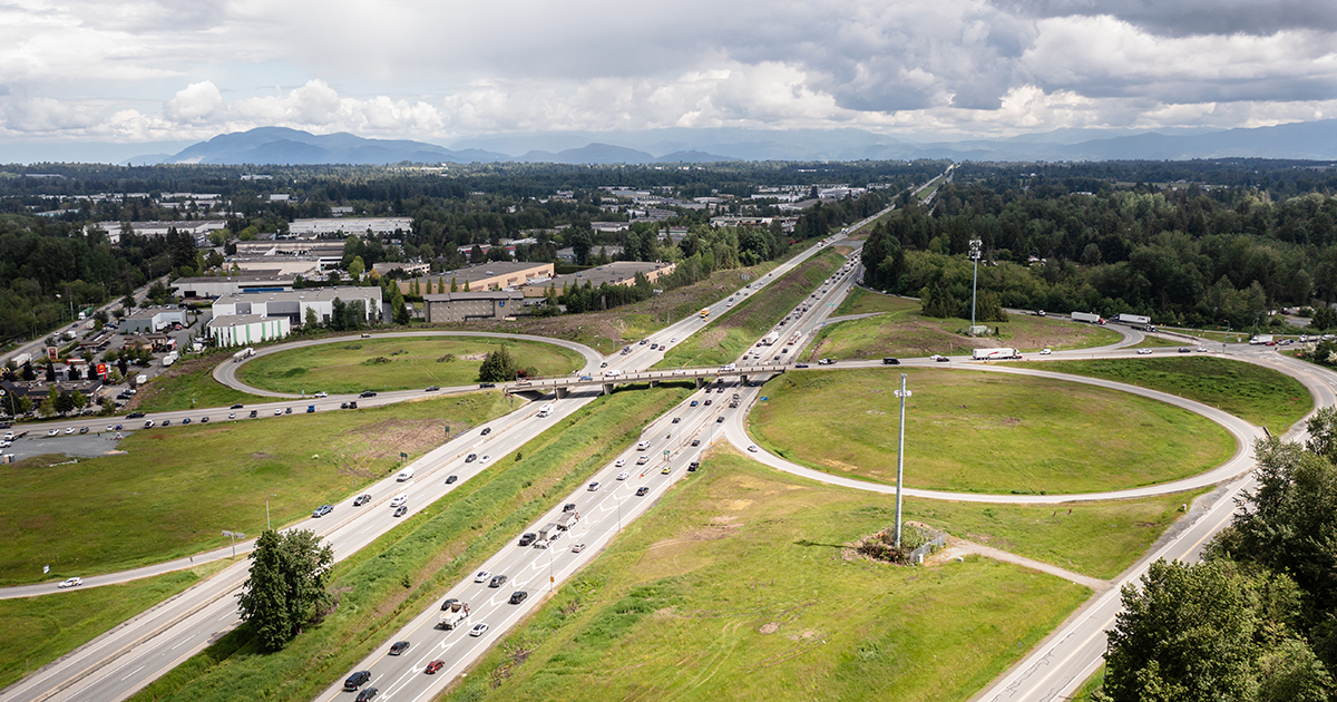 264th Street Interchange and Highway 1 facing east