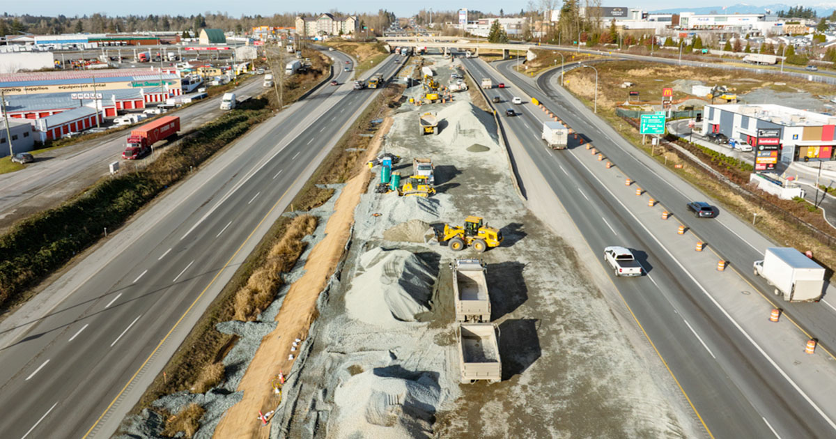 Improvements to the Mt. Lehman Road interchange underway