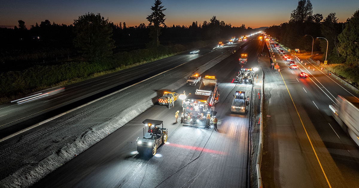 264th to Mt. Lehman Road Night Paving