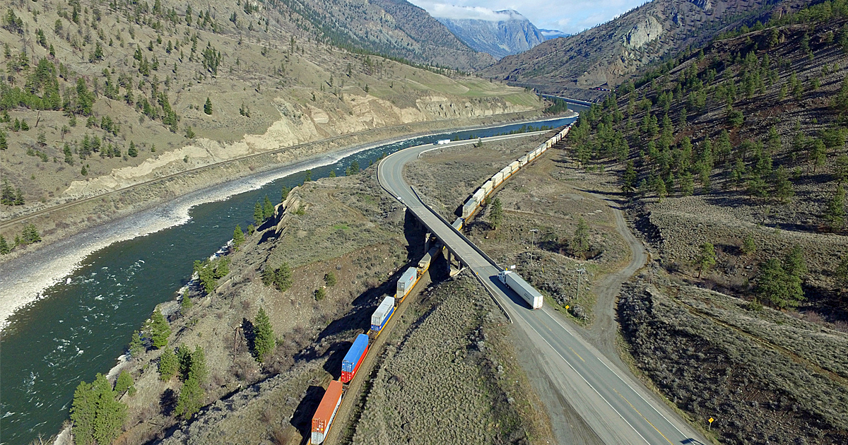 View of Sackum Overhead Bridge from the railway track