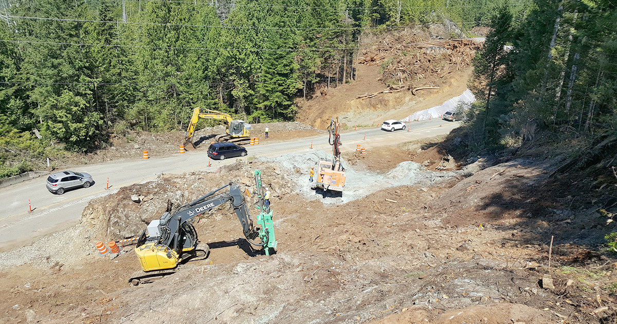 Highway 4 - Kennedy HIll - Preparing for Blasting